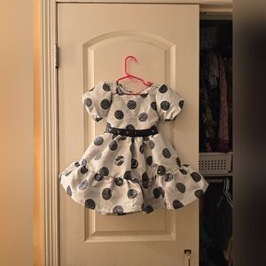 Disney store Minnie Mouse baby girl dress 3t silver & black